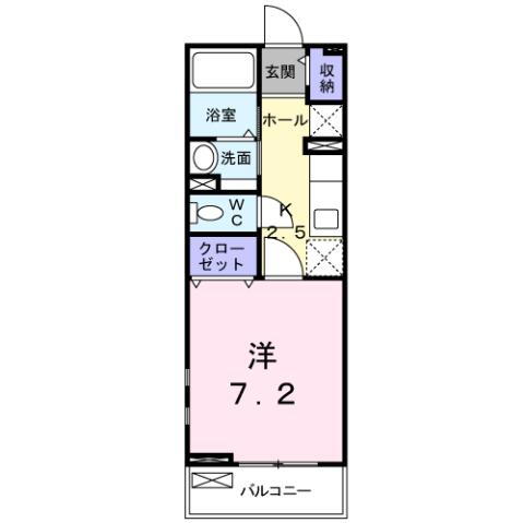 ソレイユ・エス 2階 1K 賃貸物件詳細