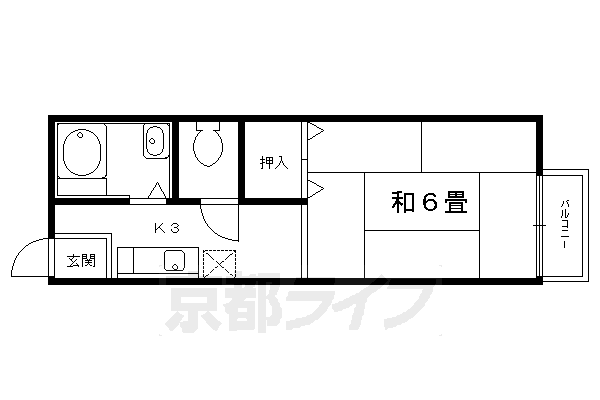 京都府京都市左京区北白川東伊織町 出町柳駅 1K アパート 賃貸物件詳細