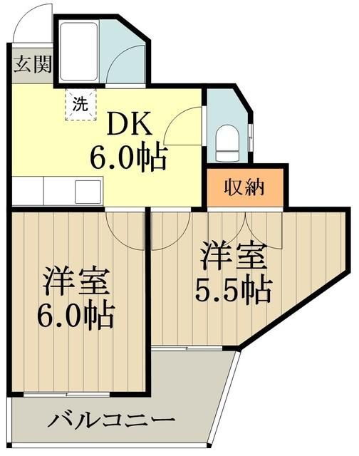 東京都小金井市前原町４ 武蔵小金井駅 2DK アパート 賃貸物件詳細