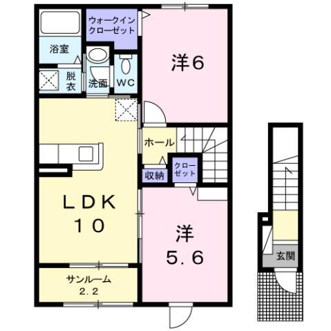 秋田県大館市字大田面 大館駅 2LDK アパート 賃貸物件詳細