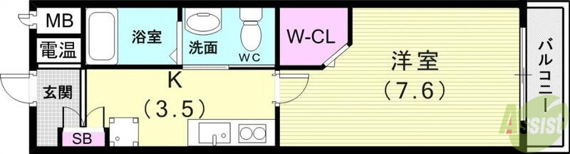 兵庫県神戸市須磨区関守町１ 山陽須磨駅 1K アパート 賃貸物件詳細