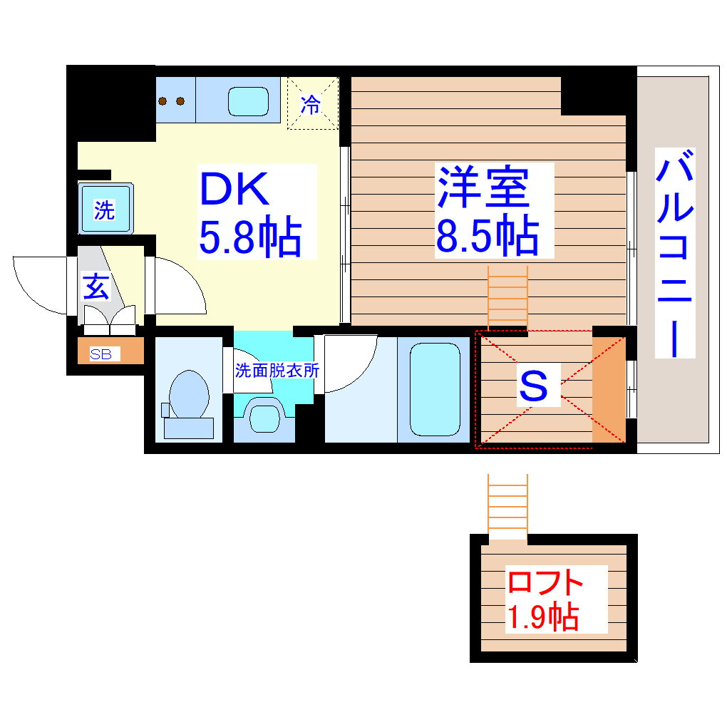 宮城県仙台市若林区連坊小路 連坊駅 1DK マンション 賃貸物件詳細