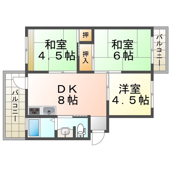 兵庫県神戸市垂水区上高丸１ 垂水駅 3DK マンション 賃貸物件詳細