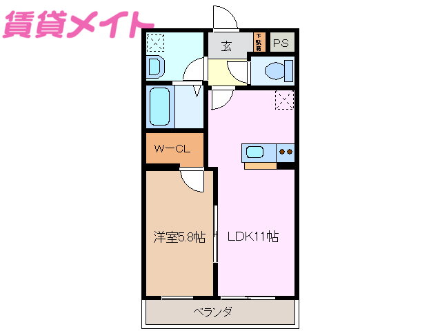 三重県四日市市天カ須賀３ 川越富洲原駅 1LDK マンション 賃貸物件詳細