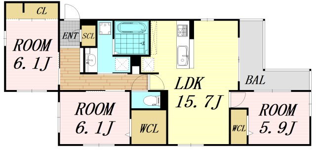 大阪府吹田市泉町４ 豊津駅 3LDK アパート 賃貸物件詳細