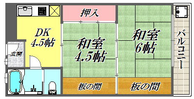 兵庫県尼崎市七松町２ 立花駅 2DK マンション 賃貸物件詳細