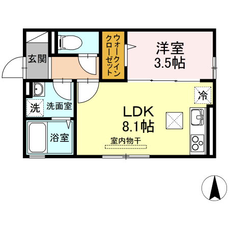 あかり 1階 1LDK 賃貸物件詳細