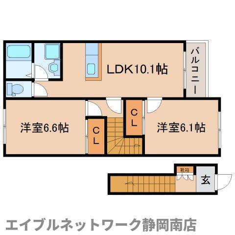 静岡県焼津市下江留 藤枝駅 2LDK アパート 賃貸物件詳細