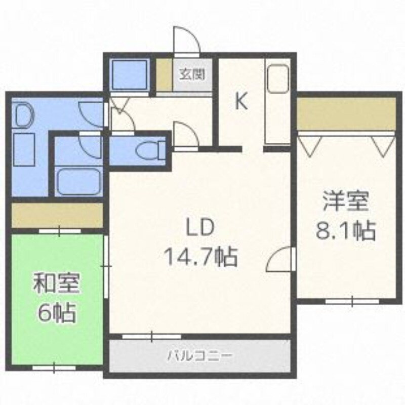 北海道札幌市北区篠路八条６ 篠路駅 2LDK マンション 賃貸物件詳細