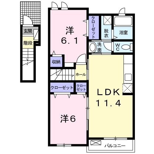 長野県下伊那郡高森町下市田 市田駅 2LDK アパート 賃貸物件詳細