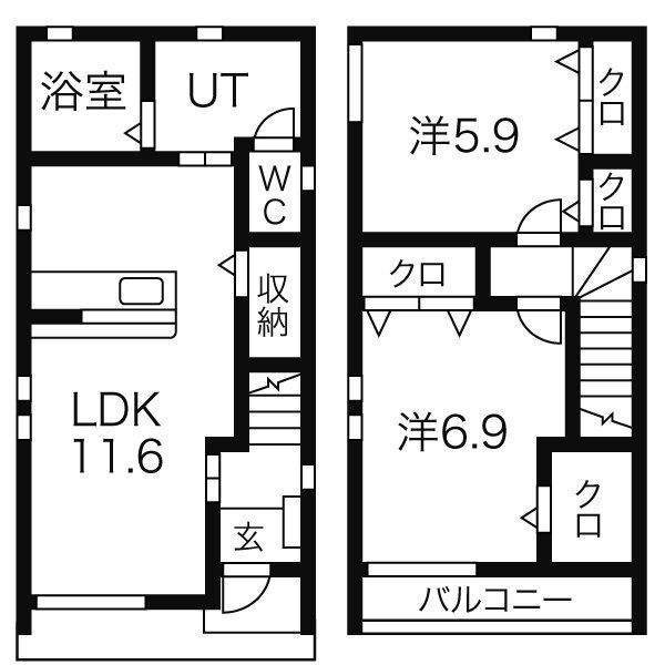 栃木県小山市乙女３ 間々田駅 2LDK 一戸建て 賃貸物件詳細