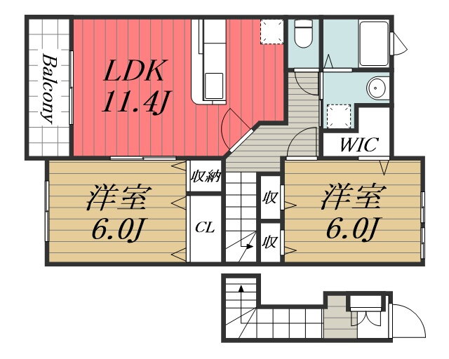 千葉県佐倉市太田 佐倉駅 2LDK アパート 賃貸物件詳細