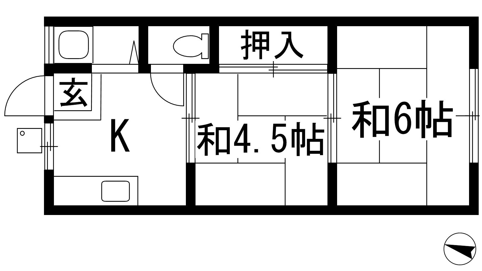 大阪府箕面市桜４ 牧落駅 2K アパート 賃貸物件詳細