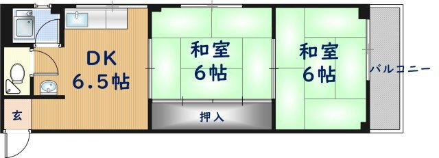 大阪府東大阪市横沼町１ 長瀬駅 2DK マンション 賃貸物件詳細