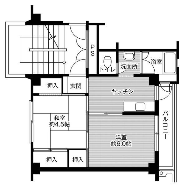 ビレッジハウス豊浦２号棟 4階 2K 賃貸物件詳細