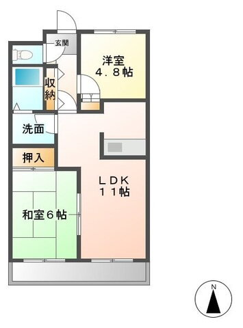 レインボーヒルズ 2階 2LDK 賃貸物件詳細