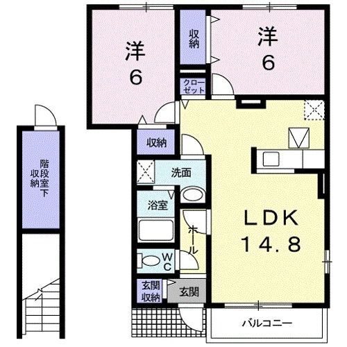 愛知県一宮市小信中島字鵜飼 奥町駅 2LDK アパート 賃貸物件詳細