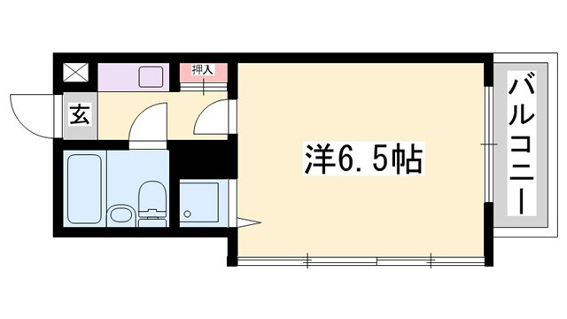 兵庫県姫路市手柄１ 手柄駅 1K マンション 賃貸物件詳細
