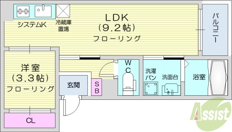宮城県仙台市若林区大和町１ 薬師堂駅 1LDK アパート 賃貸物件詳細