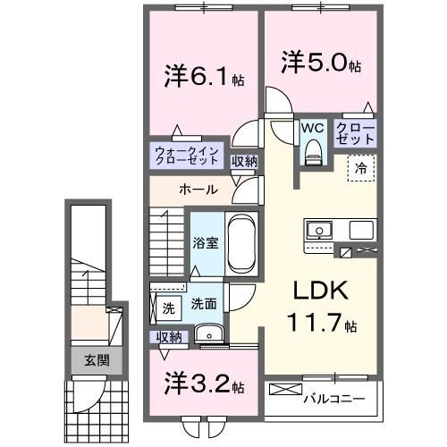 宮崎県延岡市粟野名町 延岡駅 3LDK アパート 賃貸物件詳細
