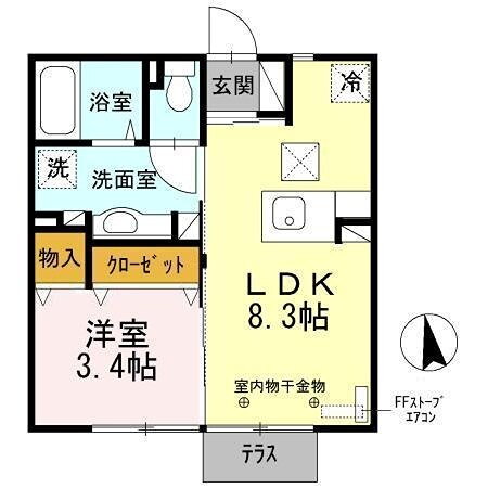 青森県八戸市沼館３ 1LDK アパート 賃貸物件詳細