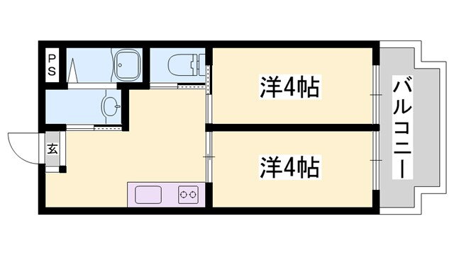 兵庫県神崎郡福崎町福田 福崎駅 2K マンション 賃貸物件詳細
