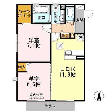 佐賀県佐賀市若宮１ 2LDK アパート 賃貸物件詳細