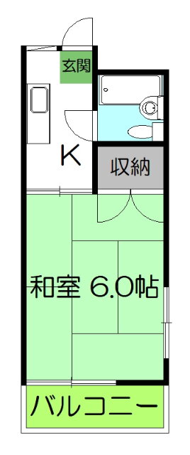 高知県高知市中水道 1K アパート 賃貸物件詳細