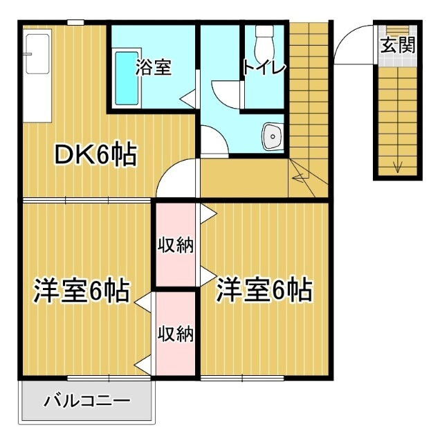 栃木県宇都宮市平出町 平石中央小学校前駅 2DK アパート 賃貸物件詳細