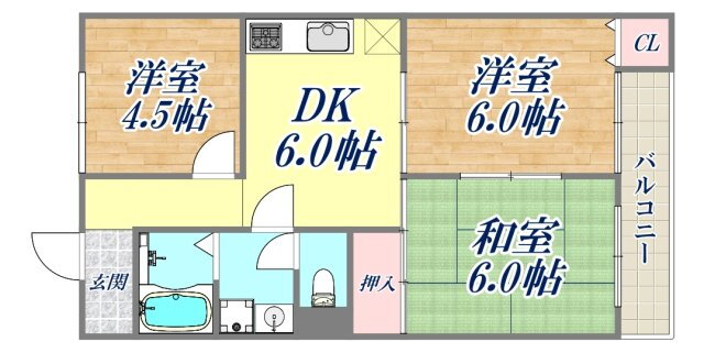 西原マンション 3階 3DK 賃貸物件詳細