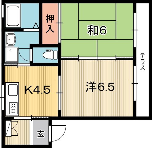 高知県高知市北高見町 桟橋通一丁目駅 2K アパート 賃貸物件詳細
