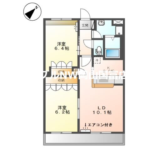 岡山県岡山市東区広谷 大多羅駅 2LDK アパート 賃貸物件詳細
