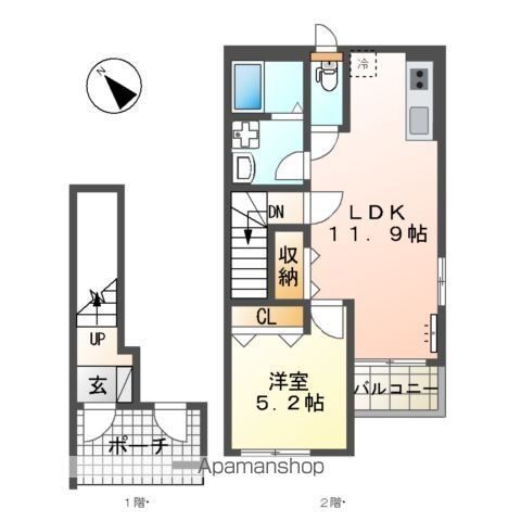 福岡県糟屋郡粕屋町戸原東２ 伊賀駅 1LDK アパート 賃貸物件詳細
