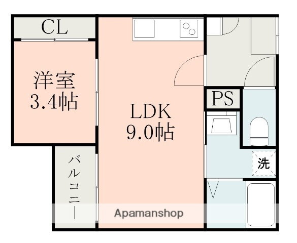 熊本県熊本市中央区本山４ 河原町駅 1LDK アパート 賃貸物件詳細