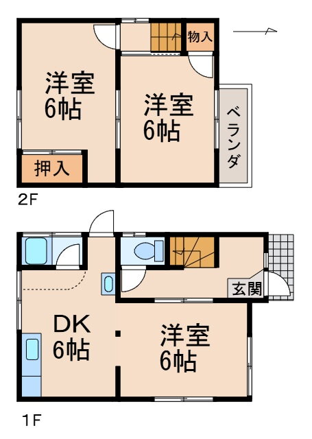一戸建１６４８１ 3DK 賃貸物件詳細