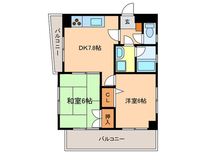 ルミナス室見河畔 1階 2DK 賃貸物件詳細