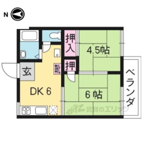 エバンス１８ 2階 2DK 賃貸物件詳細