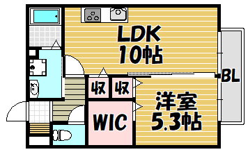 カーサ南野口 2階 1LDK 賃貸物件詳細