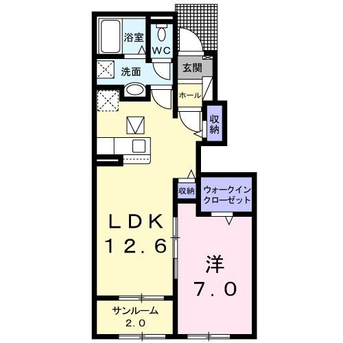 リヴァーサ　Ｂ 1階 1LDK 賃貸物件詳細