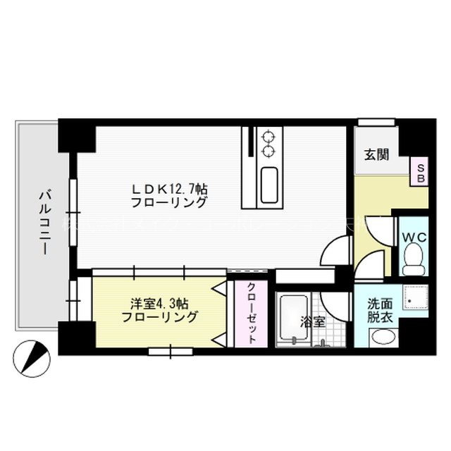 福岡県福岡市中央区六本松３ 桜坂駅 1LDK マンション 賃貸物件詳細