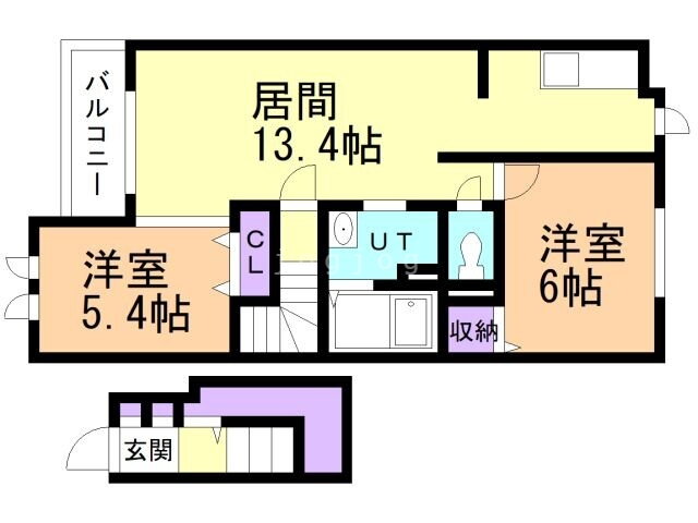 フィールドＳＫ 2階 2LDK 賃貸物件詳細