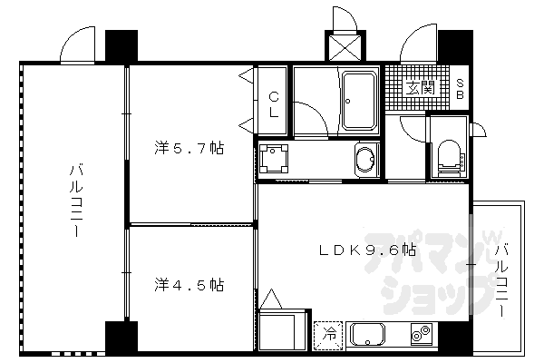 京都府京都市山科区東野中井ノ上町 東野駅 2LDK マンション 賃貸物件詳細