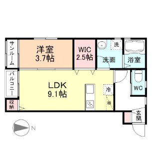 富山県富山市大泉 南富山駅前駅 1LDK アパート 賃貸物件詳細