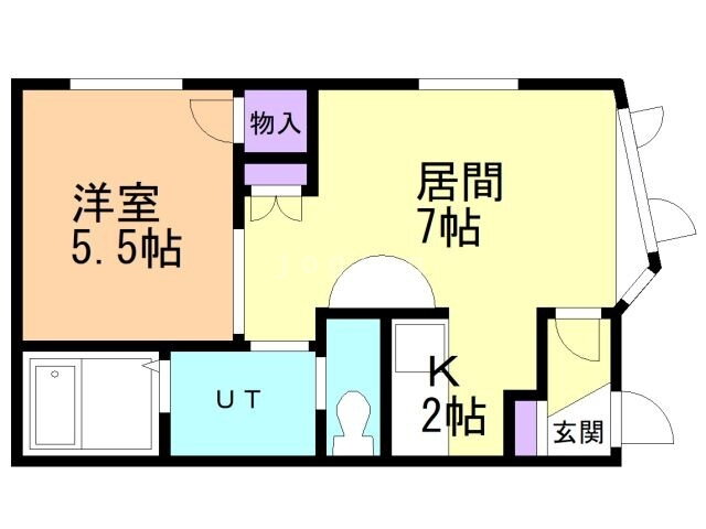 北海道旭川市南六条通１７ 1DK アパート 賃貸物件詳細