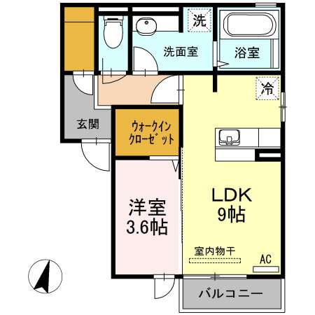 広島県福山市春日町浦上 1LDK アパート 賃貸物件詳細