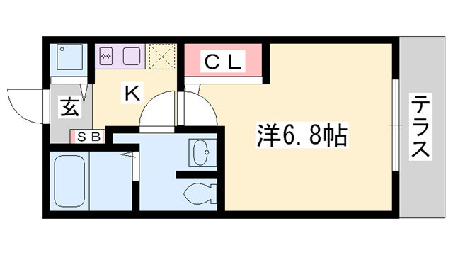 兵庫県姫路市飾磨区妻鹿 妻鹿駅 1K アパート 賃貸物件詳細