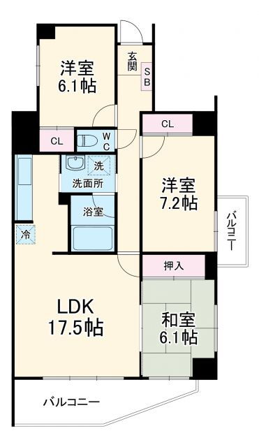 神奈川県横浜市港北区大倉山６ 大倉山駅 3LDK マンション 賃貸物件詳細