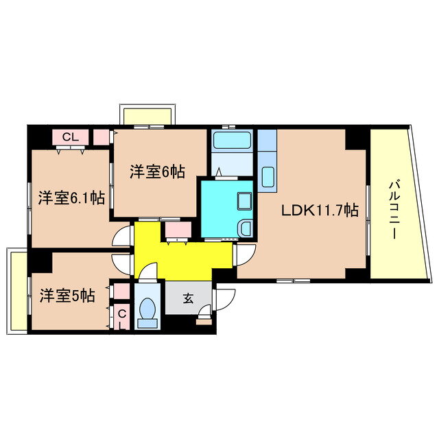 大阪府大阪市西淀川区佃３ 千船駅 3LDK マンション 賃貸物件詳細