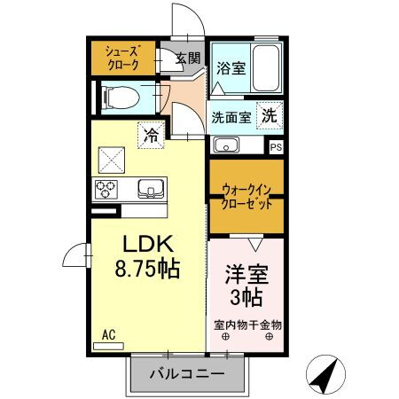 静岡県静岡市駿河区西島 1LDK アパート 賃貸物件詳細
