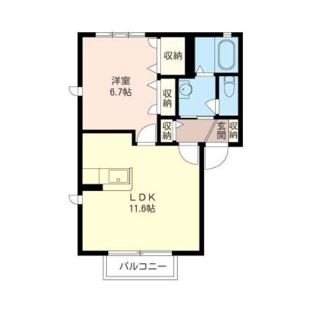 群馬県前橋市後家町 新前橋駅 1LDK アパート 賃貸物件詳細